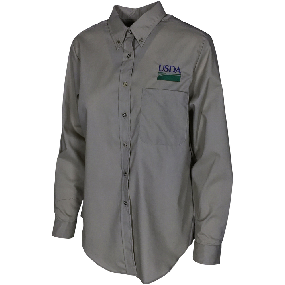 Women's Class B Long Sleeve Poplin Shirt Tan