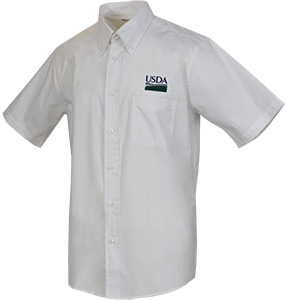 Men's Pinpoint Short Sleeve Oxford Shirt with Pocket