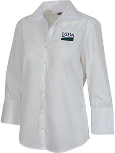 Women's Poplin 3/4 Sleeve Blouse