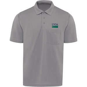 OBS Unisex Polyester Knit Short Sleeve Polo with Pocket