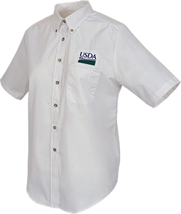 Womens Short Sleeve Poplin Shirt with Pocket