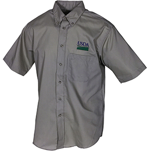 Men's Class B Short Sleeve Poplin Shirt with Pocket