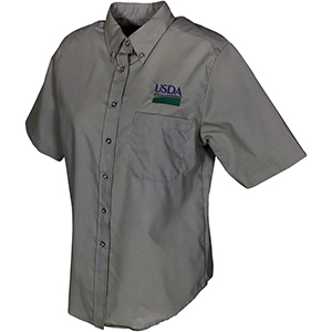 Women's Class B Short Sleeve Poplin Shirt with Pocket