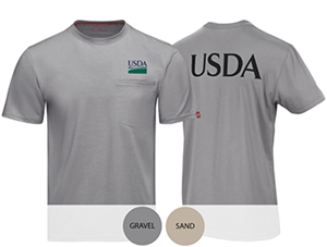Men's Class C Short Sleeve Cooling T-Shirt w/Pocket USDA on Back