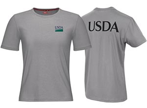 Womens Class C Short Sleeve Cooling T-Shirt USDA on Back