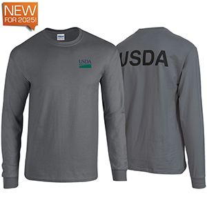 Unisex Class C Long Sleeve T-Shirt USDA on Back