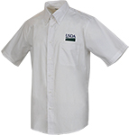 Men's Pinpoint Short Sleeve Oxford Shirt with Pocket