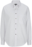 Womens Long Sleeve Poplin Shirt with Pocket No Logo