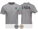 Men's Class C Short Sleeve Cooling T-Shirt w/Pocket USDA on Back