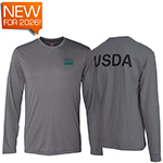 Unisex Class C Long Sleeve Cool DRI Performance T-Shirt USDA on Back