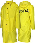 Unisex Rain Coat USDA on Back
